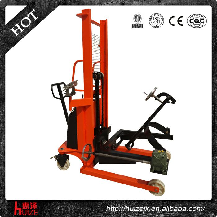 半電動稱重油桶車（夾鐵桶，手搖翻轉(zhuǎn)倒料）